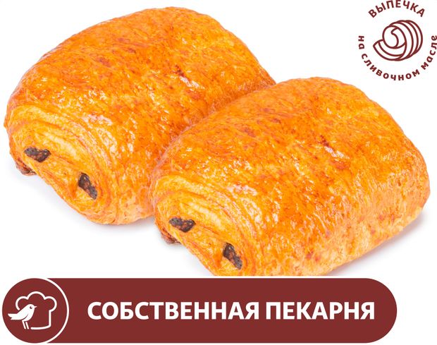 Слойка АШАН на сливочном масле с шоколадом, 60 г х 2 шт