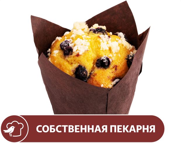 Маффин АШАН с черной смородиной, 90 г