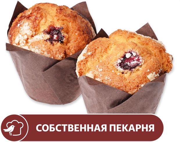 Маффин АШАН с вишней, 90 г