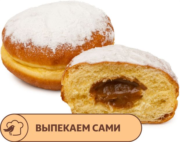 Пончик АШАН со сгущенным молоком, 60 г