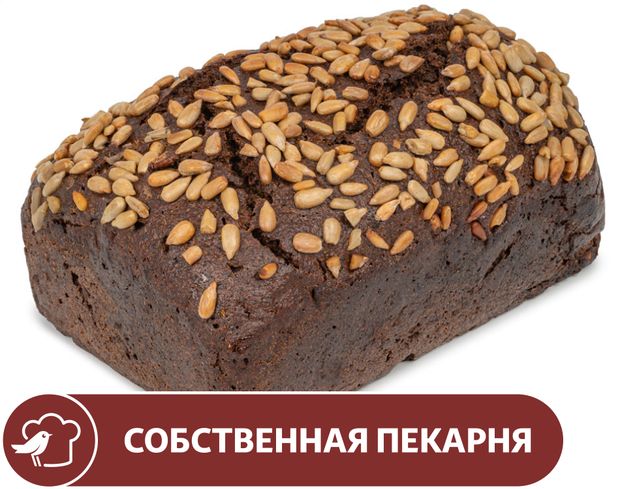 Хлеб АШАН Бородинский заварной с семечками, 360 г