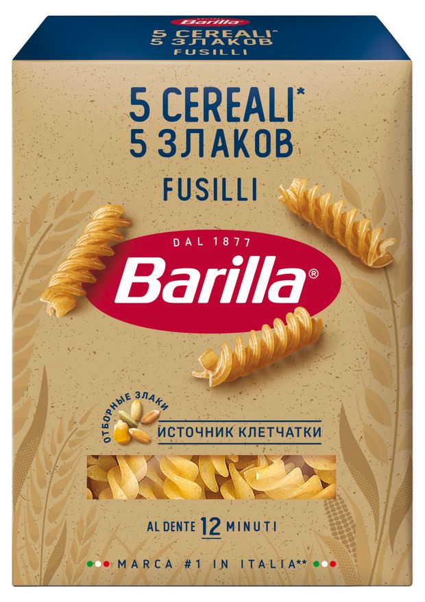 Макаронные изделия Barilla Фузилли 5 Злаков 450 г 120₽