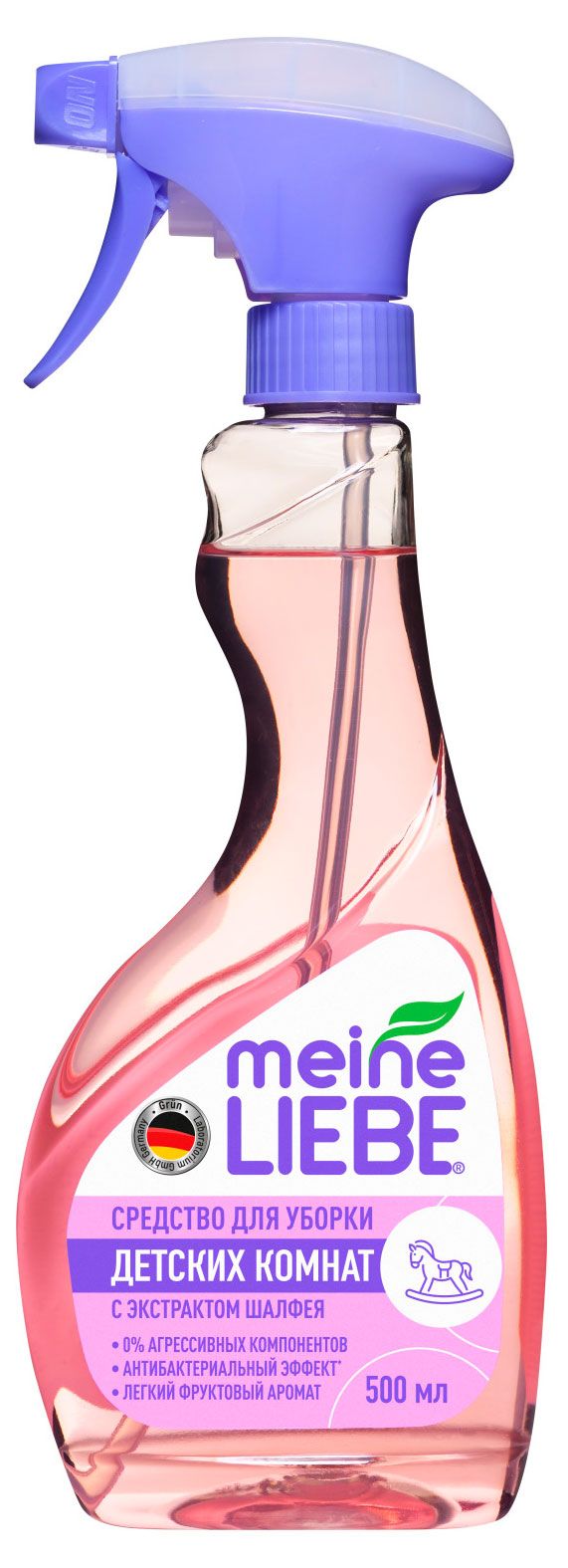 Средство для уборки детских комнат Meine Liebe гипоаллергенное с антибактериальным эффектом, 500 мл