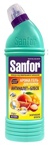 Гель для чистки сантехники Sanfor экзотические фрукты, 750 г