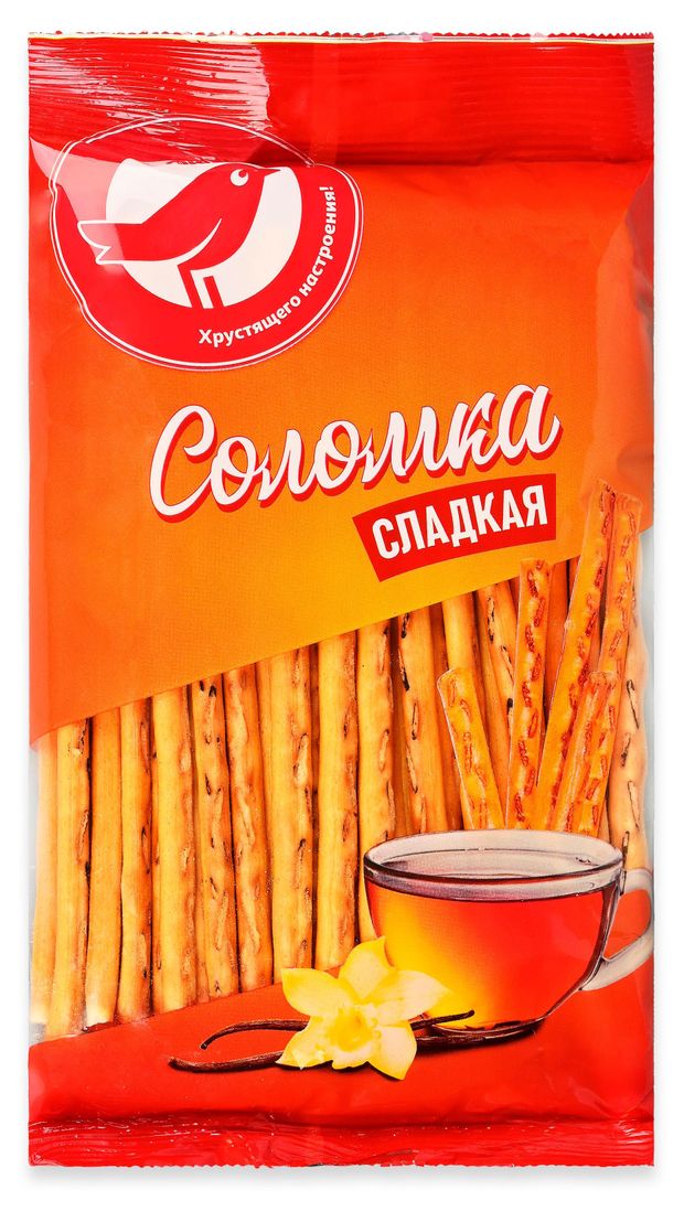 Соломка АШАН Красная птица сладкая 100 г 20₽
