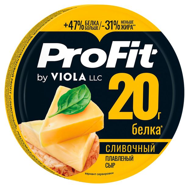 Сыр плавленый сливочный Viola ProFit высокобелковый треугольники 25 БЗМЖ 130 г 135₽