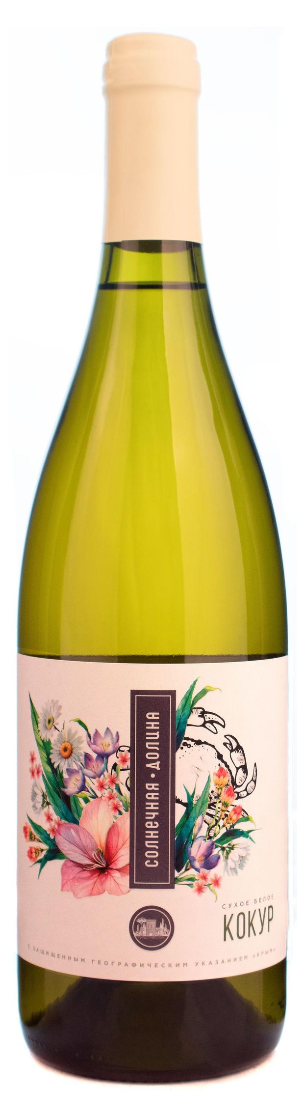 Вино Солнечная Долина Кокур белое сухое Россия, 0,75 л