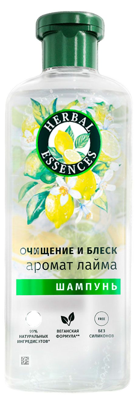 Шампунь для волос Herbal Essences очищение и блеск с ароматом лайма Франция, 350 мл