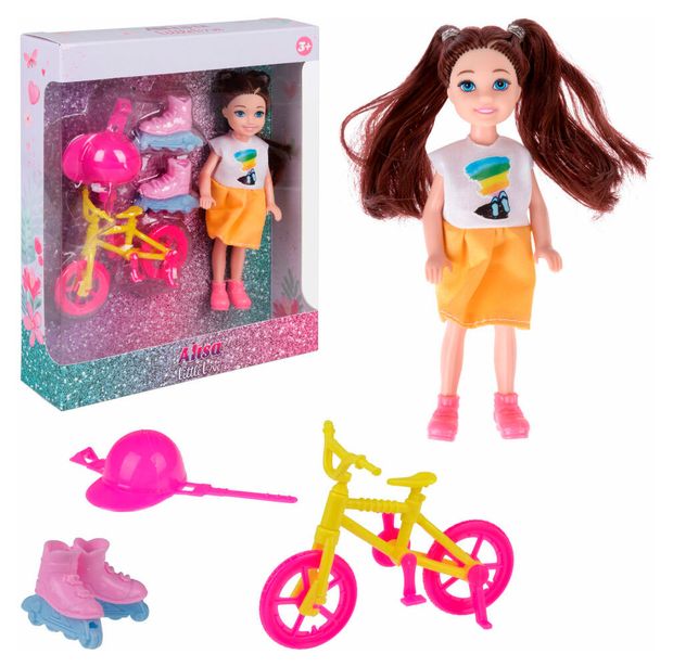 Кукла 1TOY Алиса маленькая любовь с аксессуарами, 14,4 см