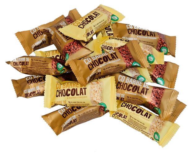 Конфеты мультизлаковые Co barre de CHOCOLAT ассорти, вес