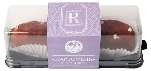 Пирожное бисквитное RENARDI картофель в мундире охлажденное 2 шт, 160 г