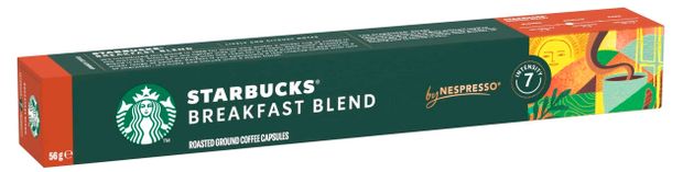 Кофе в капсулах Starbucks Nespresso breakfast blend 10 капсул Швейцария 56 г 840₽