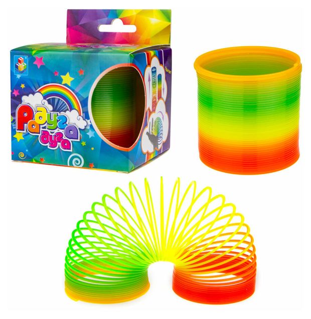 Игрушка антистресс 1TOY Пружинка Радуга-дуга, 1 шт