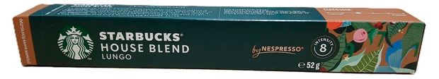 Кофе в капсулах Starbucks Nespresso house blend lungo 10 капсул Швейцария 52 г 840₽