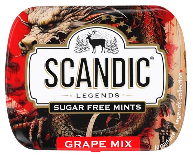 Конфеты драже Scandic без сахара со вкусом Виноградный микс, 14 г