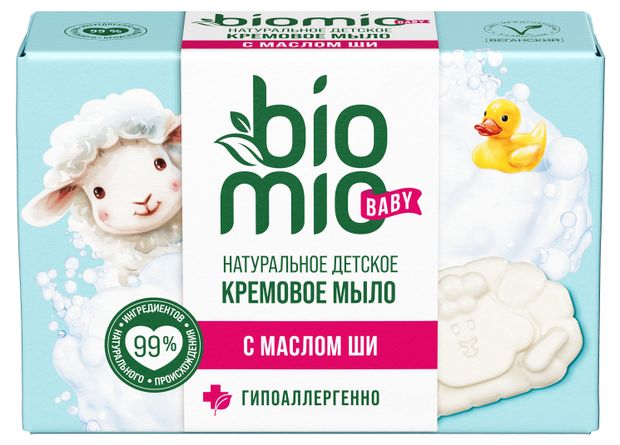 Мыло детское BioMio с маслом ши 90 г 140₽