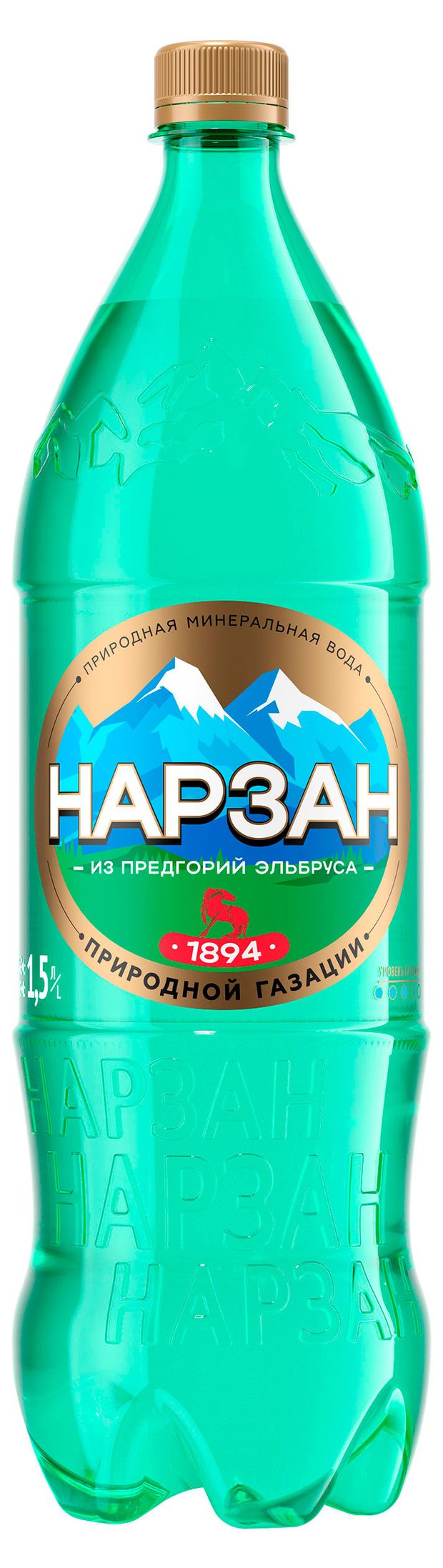 Вода минеральная Нарзан газированная, 1,5 л