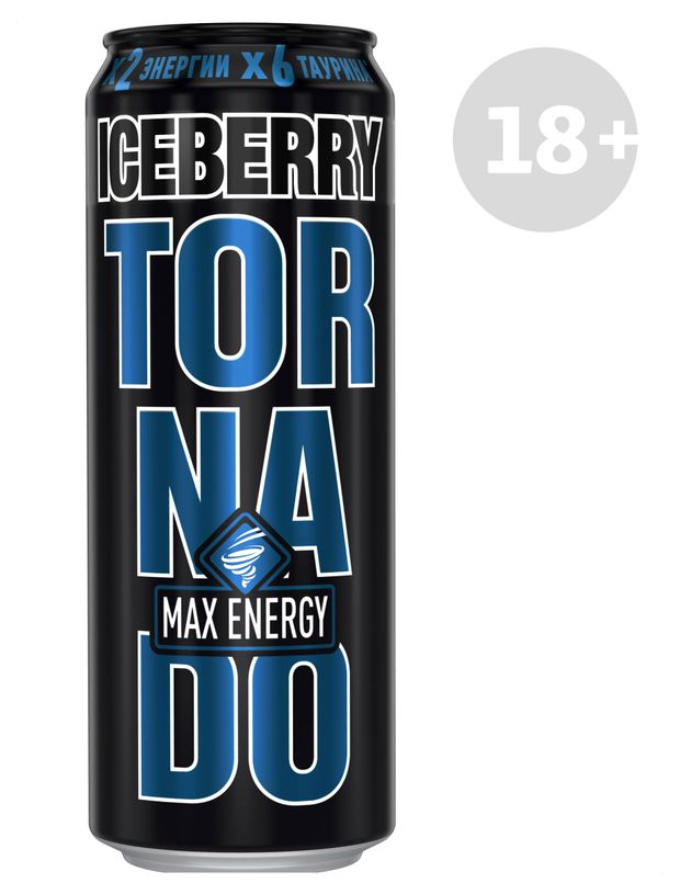 Напиток энергетический Tornado MAX Iceberry 450 мл 90₽