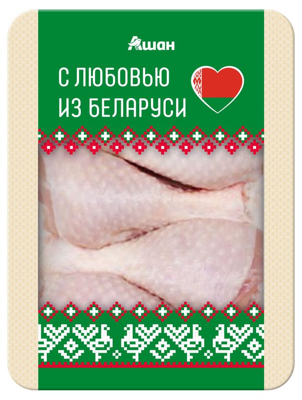 Голень цыпленка-бройлера Ашан красная птица с любовью из Беларуси охлажденная 750 г 245₽
