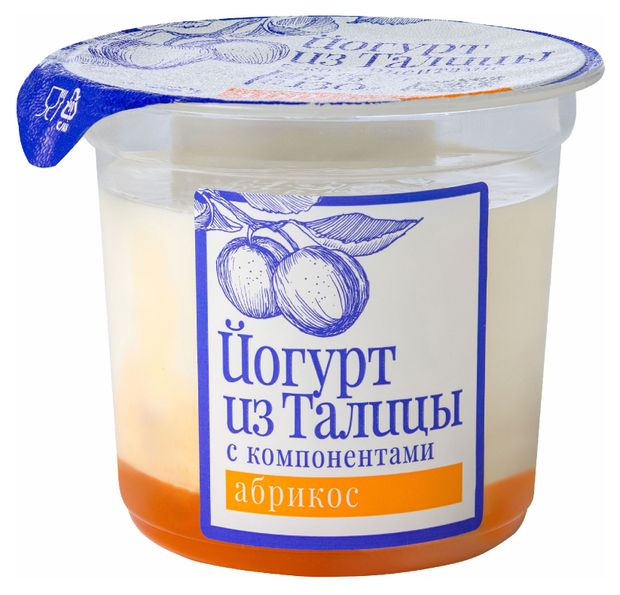 Йогурт густой ложковый Из Талицы абрикос 8% БЗМЖ, 130 г