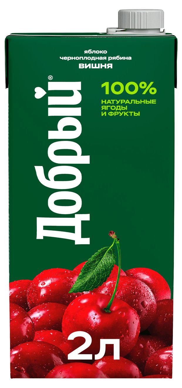 Нектар Добрый Яблоко-Вишня-Рябина 2 л 230₽