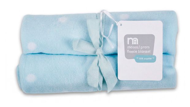 Плед детский Mothercare флисовый голубой 70x90 см 1399₽