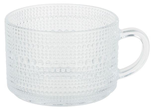 Кружка MILLIMI стекло с рельефным узором, 380 мл