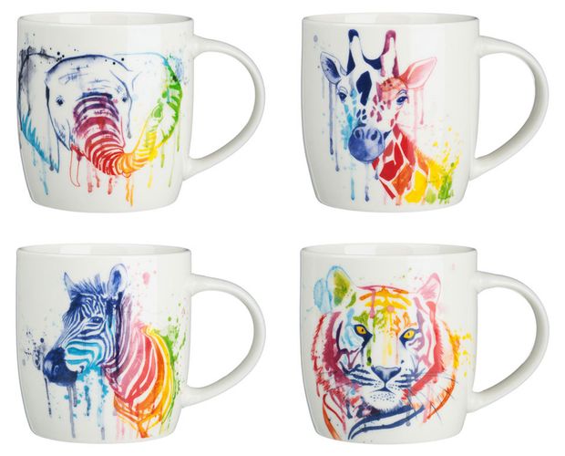 Кружка MILLIMI фарфор Сафари 350 мл, 1 шт в ассортименте