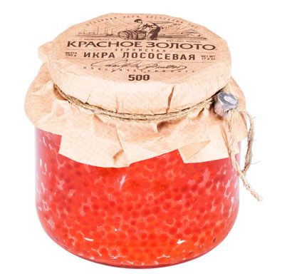 Икра горбуши Красное Золото зернистая соленая 500 г 5700₽