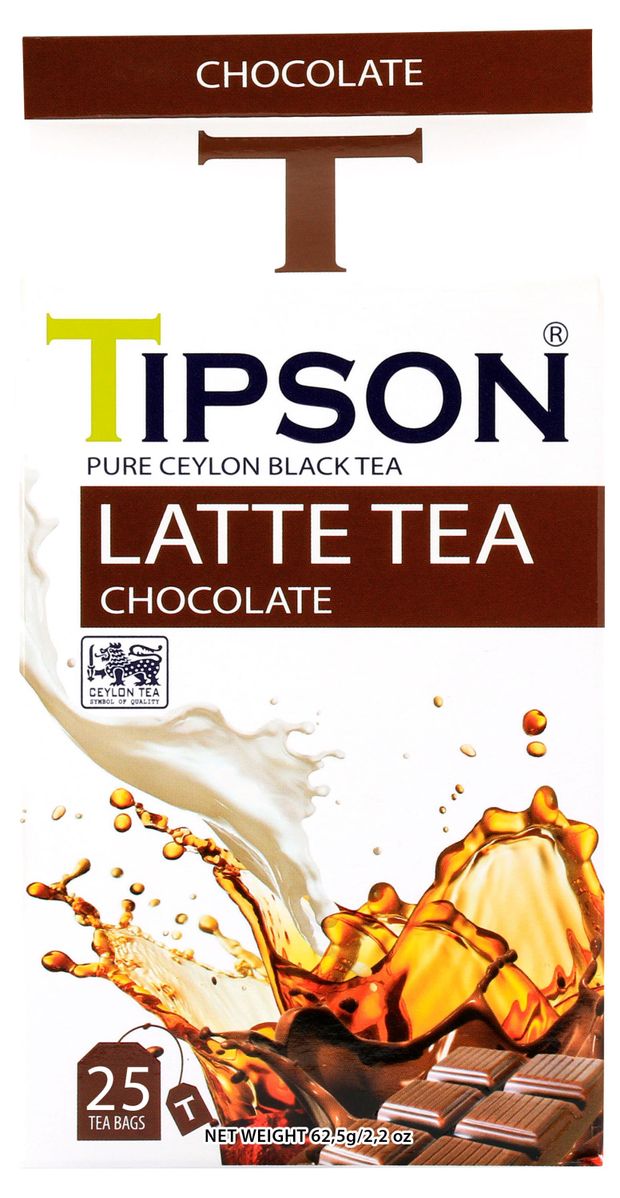 Чай черный Tipson Латте Шоколад Шри-Ланка 25 пакетиков 300₽