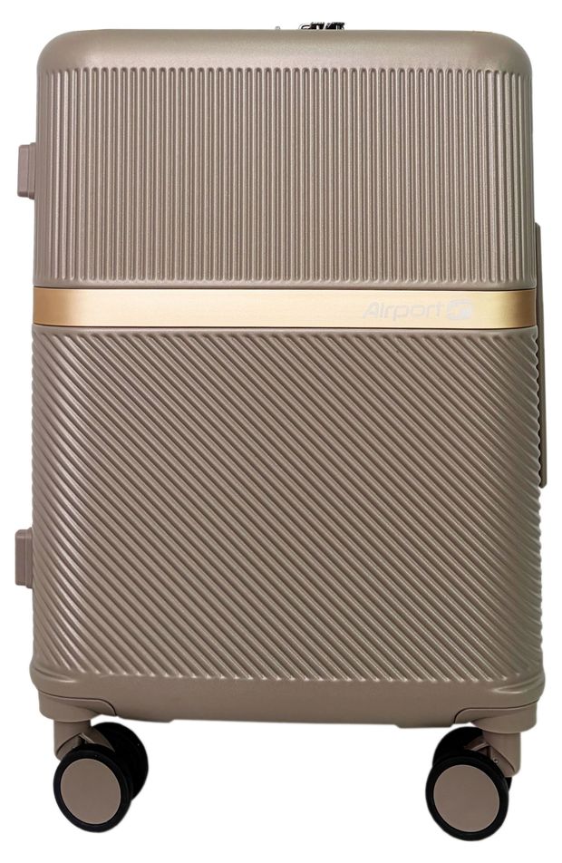 Чемодан жесткий Airport Шампанское 8 колес р S 3700₽
