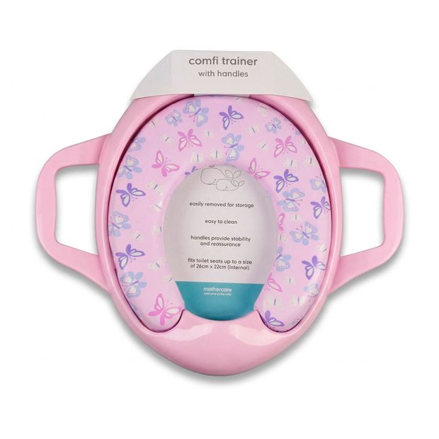 Сиденье на унитаз тренировочное Mothercare с ручками розовое 1 шт 1199₽
