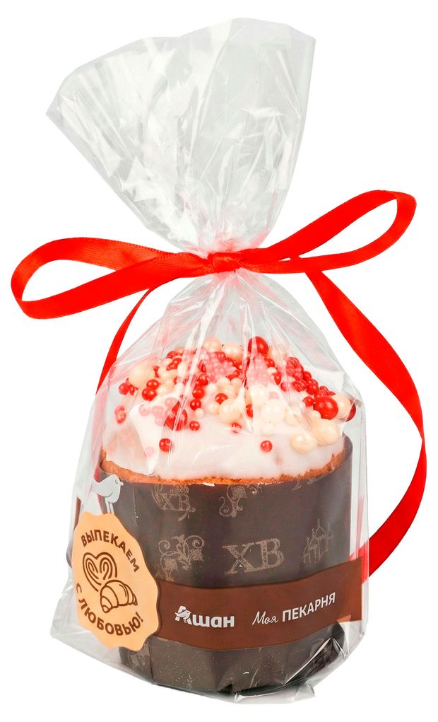 Кулич АШАН Покровский с изюмом и помадкой 100 г 40₽