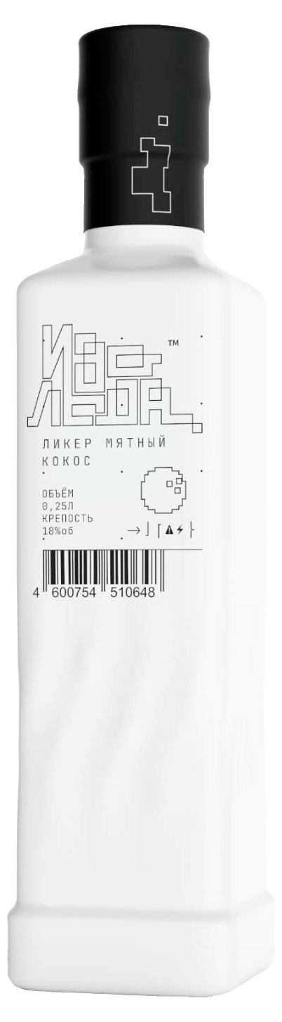 Ликер Изо Льда Мята и кокос Россия, 0,25 л