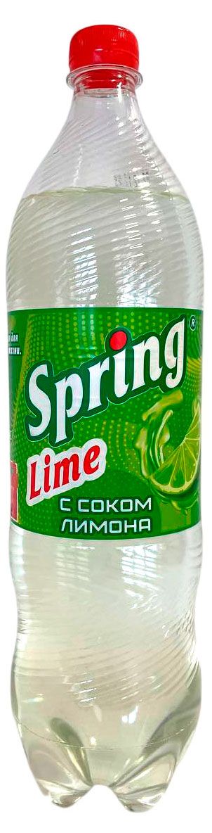 Напиток газированный Spring Lime с соком лимона, 1,5 л