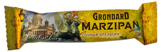 Батончик марципановый GRONDARD Сочный апельсин, 50 г