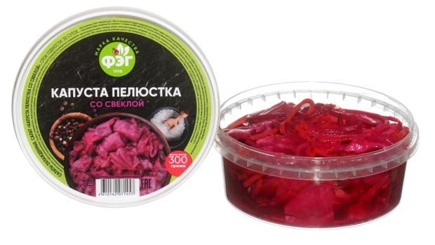 Салат ФЭГ Капуста Пелюстка со свеклой 300 г 105₽