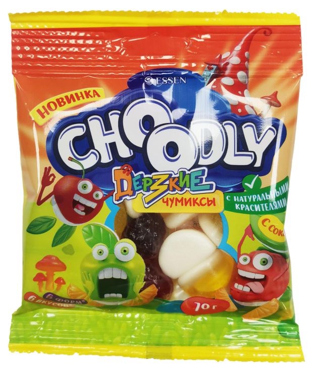 Мармелад жевательный Choodly Дерзкие чумиксы 6 вкусов, 70 г