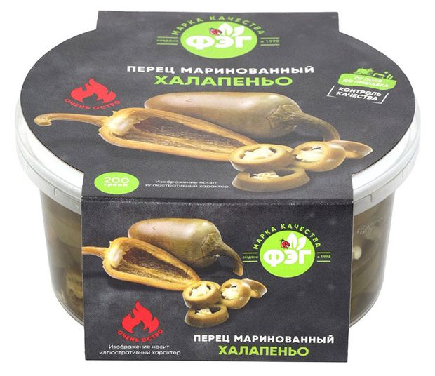 Перец маринованный ФЭГ Халапеньо 200 г 125₽