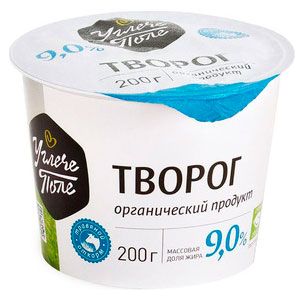Творог Углече Поле organic 9% БЗМЖ, 200 г