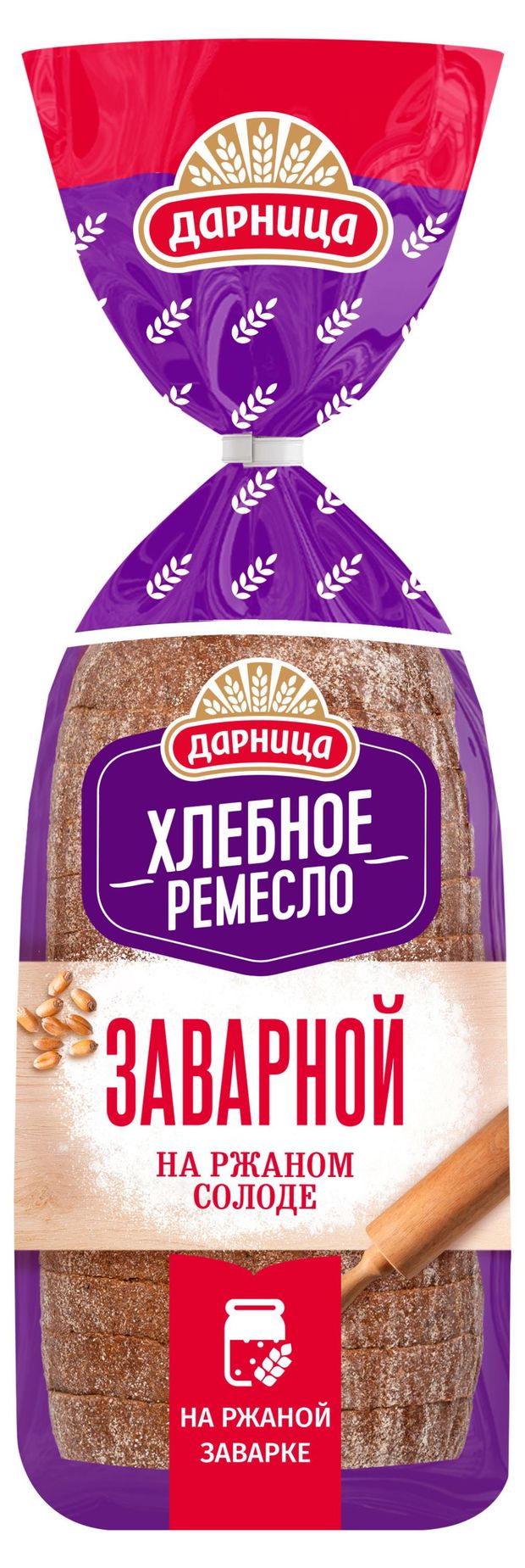 Хлеб Хлебное ремесло заварной с ржаным солодом, 350 г