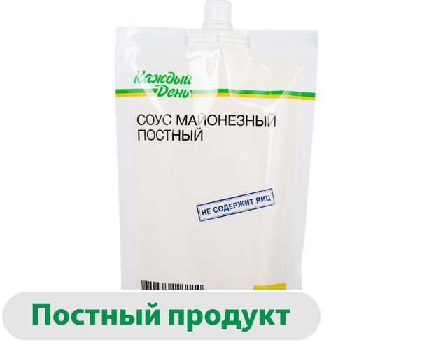 Соус кулинарный майонезный Каждый День постный без яиц 25% охлажденный, 200 мл