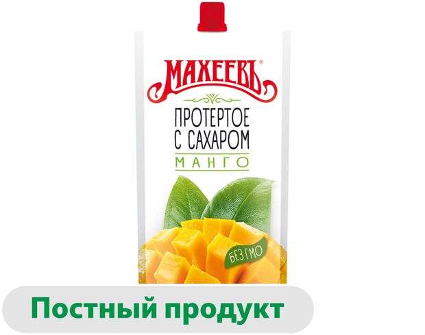 Манго МАХЕЕВЪ протертое с сахаром, 300 г