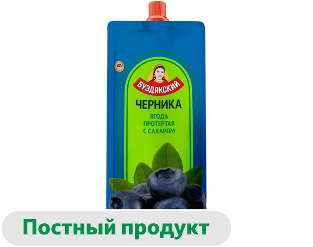 Черника протертая Буздякский с сахаром, 280 г