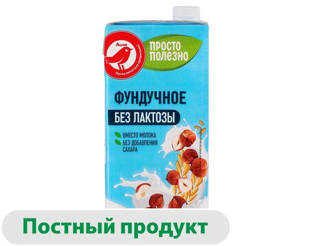 Напиток на растительной основе АШАН Красная птица Фундучный 1 л 160₽
