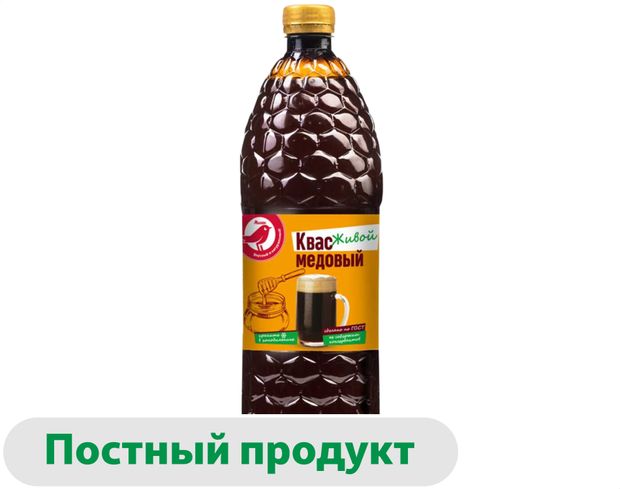 Квас живой АШАН Красная птица Медовый, 1 л