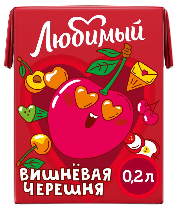 Напиток сокосодержащий Любимый Вишневая черешня, 200 мл