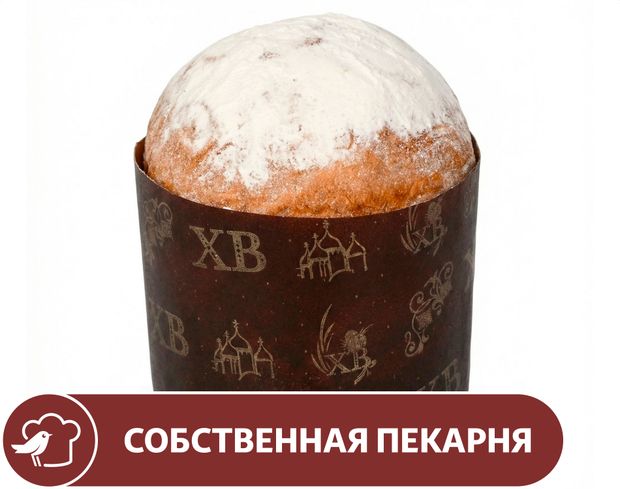 Кулич АШАН Покровский с изюмом и сахарной пудрой, 80 г