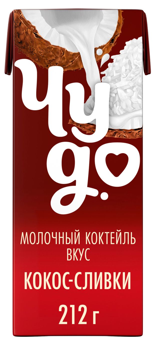 Коктейль молочный Чудо со вкусом кокоса и сливок стерилизованный 2% БЗМЖ, 200 мл
