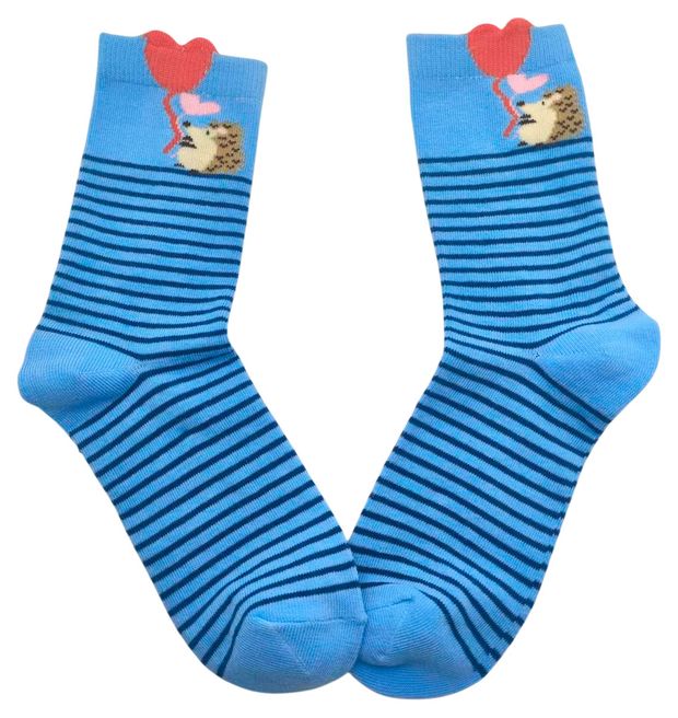 Носки женские синие, р 38-42